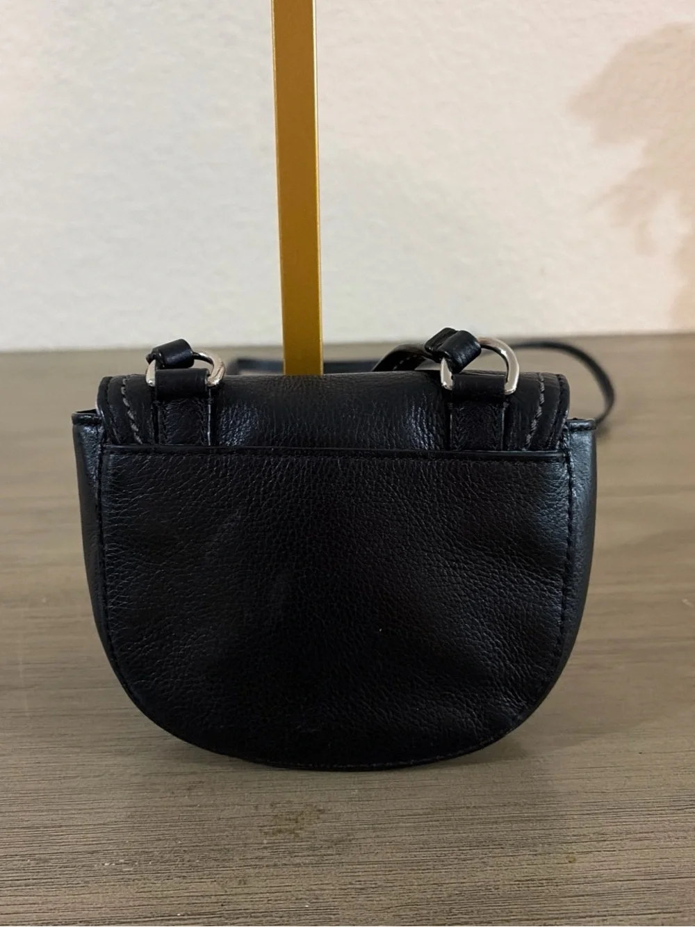 Coach Park Mini Leather Crossbody Bag Black Turn Lock #49872